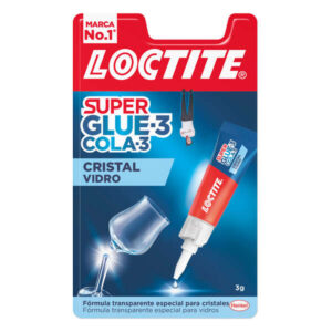 loctite superglue 3 cristal 3gr adhesivo liquido para cristal y metal triple resistencia al agua, golpes y temperaturas
