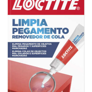 loctite super glue 3 limpia pegamento 5gr elimina restos de etiquetas adhesivas, restos de pegamento en objetos mal pegados y manchas de tinta 2950035