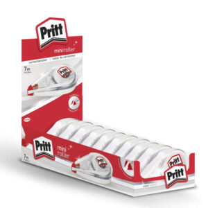 pritt mini roller corrector 4.2mm x 7m compacto y ergonomico punta flexible de alta precision compatible con todo tipo de papel