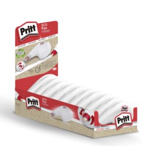 pritt eco flex roller cinta correctora 4.2mm x 10m cinta reciclable correcciones precisas aplicacion ergonomica punta flexible