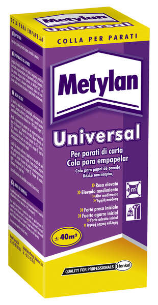 metylan universal cola universal para papeles pintados 125gr adhesivo de alta resistencia facil de aplicar