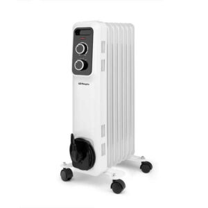 orbegozo rs 1500 radiador de aceite elegante y potente potencia maxima 1500w 7 elementos calorificos proteccion contra sobrecalentamiento y antivuelco facil manejo y transporte