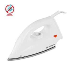 orbegozo sv 1270 plancha seco calentamiento uniforme y veloz base plana para calor homogeneo diseño en punta para llegar a todos los rincones suela antiadherente regulador de temperatura