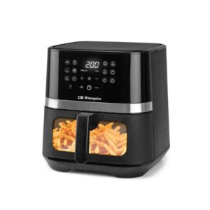 orbegozo fdr 68 freidora sin aceite saludable capacidad 6.5l potencia 1600/1800w 12 programas de coccion pantalla led tactil sistema de seguridad antiadherente lavavajillas