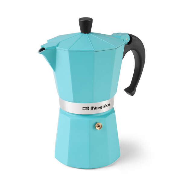 orbegozo kfv 945 cafetera de aluminio prepara 9 tazas de cafe en minutos compatible con todo tipo de cocinas mango ergonomico y valvula de seguridad facil de limpiar y mantener
