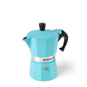 orbegozo kfr 345 cafetera de aluminio prepara 3 tazas de cafe en minutos compatible con diferentes tipos de cocinas mango ergonomico y valvula de seguridad facil de limpiar y mantener