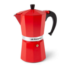 orbegozo kfr 1240 cafetera de aluminio prepara 12 tazas de cafe en minutos compatible con diferentes tipos de cocinas mango ergonomico y valvula de seguridad facil de limpiar y mantener