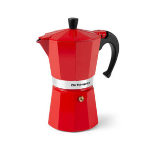 orbegozo kfr 940 cafetera de aluminio prepara 9 tazas de cafe en minutos compatible con diferentes tipos de cocinas mango ergonomico y valvula de seguridad facil de limpiar y mantener
