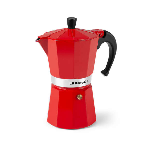 orbegozo kfr 940 cafetera de aluminio prepara 9 tazas de cafe en minutos compatible con diferentes tipos de cocinas mango ergonomico y valvula de seguridad facil de limpiar y mantener