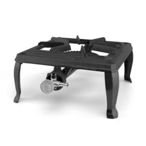 orbegozo fo 6100 hornillo a gas portatil resistente potente quemador de 3.5kw parrilla de hierro fundido uso exterior seguro compacto y facil de transportar
