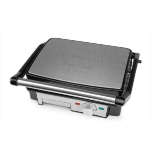 orbegozo 4570 grill multifuncional cocina sin aceite con potencia de 2200w superficie antiadherente y placas abatibles 180º termostato regulable y bandeja recoge salsas