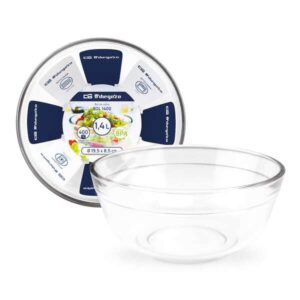 orbegozo serie bol juego de boles de vidrio ultrarresistentes versatiles y duraderos capacidad de 1.4 / 2.3 / 3.5l apto para horno microondas y lavavajillas libre de bpa