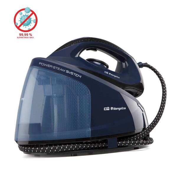 orbegozo vp 8550 centro de planchado profesional potencia de 2400w deposito xl de 1.2l suela de teflon antideslizante vapor continuo de 100 mg/min seguro y eficiente