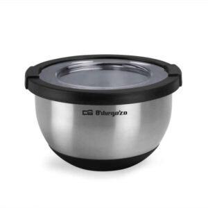 orbegozo bol de acero inoxidable boa 3000 serie boa capacidad 3l base antideslizante de silicona libre de bpa apto para lavavajillas practico y duradero