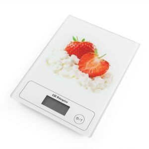 orbegozo pc 1018 bascula de cocina superficie de cristal templado control tactil hasta 5 kg base antideslizante