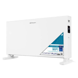 orbegozo rew 2050 convector wifi control inteligente desde la app potencia de 2000w temporizador 24h proteccion contra sobrecalentamiento pantalla led tactil ip 24 para uso en baños