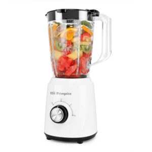 orbegozo bv 5035 batidora de vaso multiusos potente 500w vaso 1.5l cuchilla de acero inoxidable 2 velocidades + pulse seguridad en la jarra