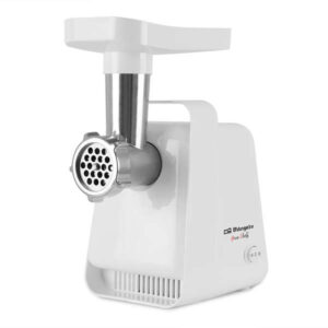 orbegozo mp 2000 picadora de carne eficiente potente motor de 600w facil de limpiar y desmontar incluye accesorios para salchichas y kibbe boton de marcha/parada estable y segura