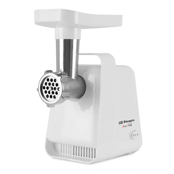 orbegozo mp 2000 picadora de carne eficiente potente motor de 600w facil de limpiar y desmontar incluye accesorios para salchichas y kibbe boton de marcha/parada estable y segura