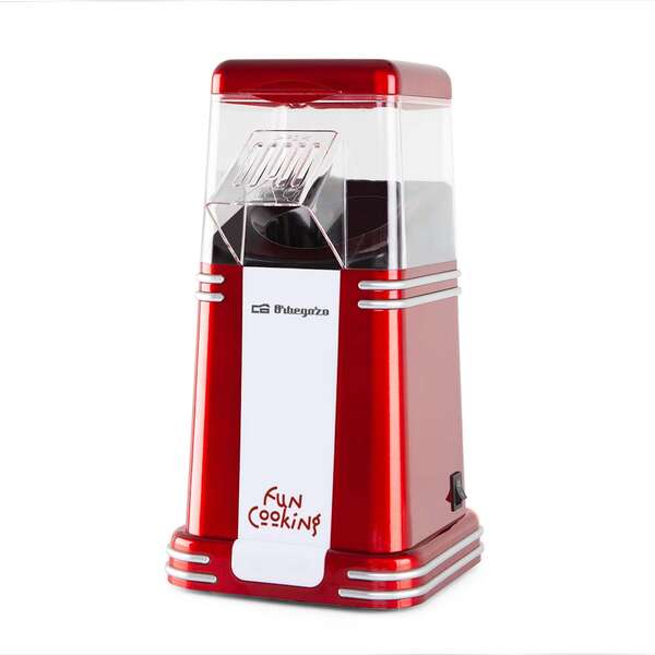 orbegozo pa 4350 palomitero vintage prepara palomitas en 3 minutos diseño retro y saludable portatil y facil de limpiar ideal para casa oficina y camping
