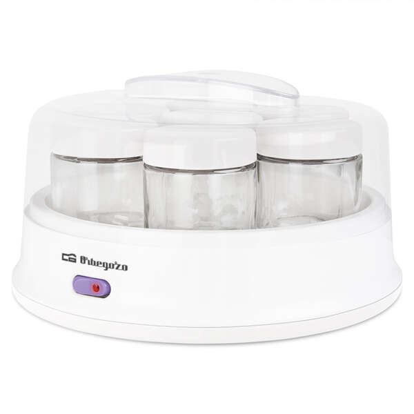 orbegozo yu 2350 yogurtera casera prepara yogures cremosos y naturales en casa 7 vasos de cristal de 200ml temperatura constante facil limpieza regala salud a tus amigos