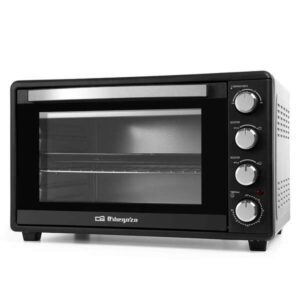 orbegozo ho 455 horno de sobremesa multifuncion 45l de capacidad 2000w de potencia selector de temperatura hasta 230ºc temporizador de 60min resistencias de acero inoxidable