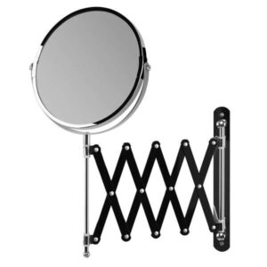 orbegozo esp 6000 espejo cosmetico de pared doble cara con aumento x5 extensible y regulable acabado cromado elegante facil montaje