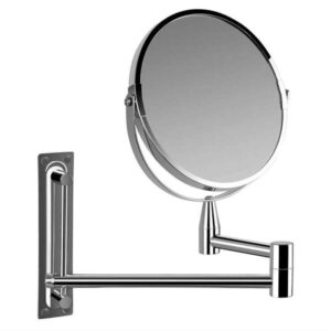 orbegozo esp 4000 espejo cosmetico extensible doble cara con aumento x5 acabado cromado soporte de pared incluido Ø 17cm de diametro
