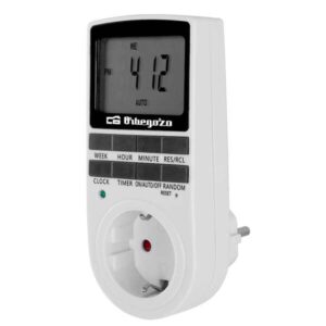orbegozo pg 25 programador electronico semanal controla tu hogar las 24 horas del dia 10 memorias programables funcion ant theft system ahorro de energia pantalla lcd 2.4"
