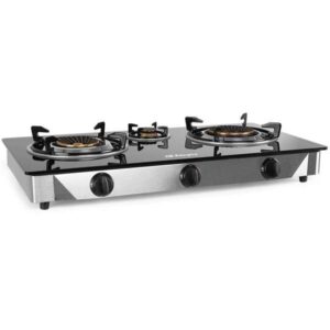 orbegozo fo 3520 hornillo a gas elegance encendido piezoelectrico 2 quemadores de triple corona seguridad ffd acero inoxidable y cristal templado para gas butano y propano