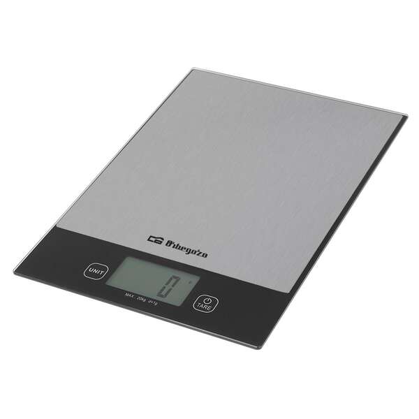 orbegozo pc 2026 bascula de cocina digital precision y control en tus recetas superficie de cristal templado pantalla lcd capacidad maxima 20kg diseño moderno y resistente