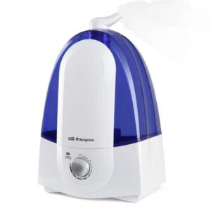 orbegozo hu 2050 humidificador ultrasonico regula humedad y purifica el aire silencioso vapor frio autonomia 17h capacidad 52l doble salida ajustable potencia 30w