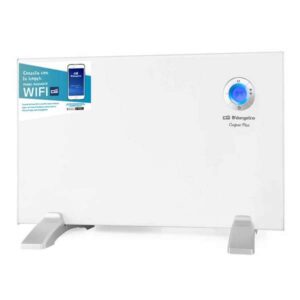 orbegozo rew 1000 panel radiante wi fi inteligente control por voz programacion diaria y semanal deteccion de ventanas abiertas seguridad infantil display digital lcd