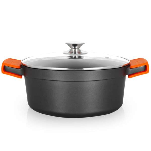 orbegozo cdh 3028 cacerola de aluminio fundido cocina con seguridad y versatilidad antiadherente y apta para todo tipo de fuegos