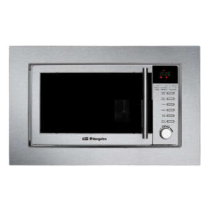 orbegozo mig 2025 microondas encastrable profesional potencia de 800w grill de 1000w capacidad de 20l temporizador digital 8 niveles de potencia programa de descongelacion acabado inox