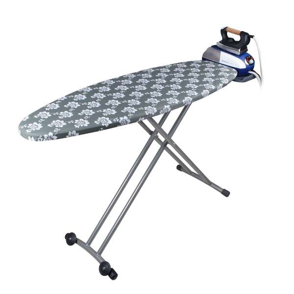 orbegozo tp 6500 tabla de planchar plegable altura ajustable hasta 93cm con ruedas para facil transporte soporte centro para planchado rejilla de acero resistente