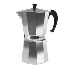 orbegozo kf 1200 cafetera italiana de aluminio prepara 12 tazas de cafe aromatico y exquisito mango ergonomico valvula de seguridad y facil limpieza ideal para compartir momentos especiales