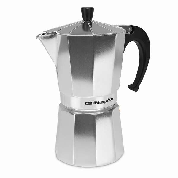 orbegozo kf 900 cafetera de aluminio para 9 tazas mango ergonomico valvula de seguridad facil limpieza disfruta de tu cafe en buena compañia
