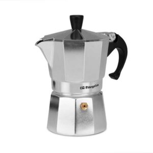 orbegozo kf 300 cafetera de aluminio para 3 tazas prepara cafe delicioso en minutos en cualquier cocina mango ergonomico y valvula de seguridad para mayor comodidad y tranquilidad