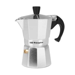orbegozo kf 200 cafetera de aluminio disfruta de momentos inolvidables con tu cafe favorito capacidad para 2 tazas mango ergonomico valvula de seguridad y facil limpieza