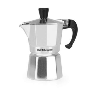 orbegozo kf 100 cafetera italiana compacta delicioso cafe en una taza mango ergonomico valvula de seguridad facil limpieza para cocinas a gas electricas y vitroceramica