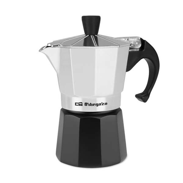 orbegozo kfm 230 cafetera de aluminio para dos tazas prepara tu cafe favorito en minutos con seguridad y comodidad ergonomica facil de limpiar y apta para diferentes tipos de cocinas