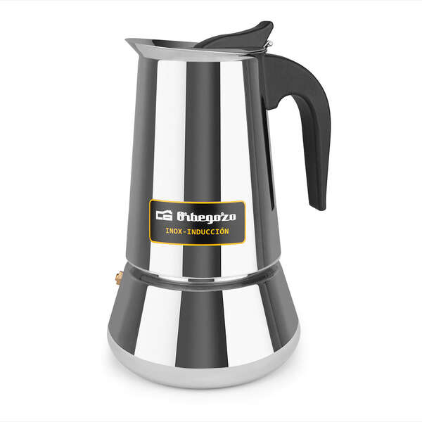 orbegozo kfi 960 cafetera de 9 tazas para disfrutar en familia maximo aroma en cualquier tipo de fuego asa ergonomica y facil limpieza