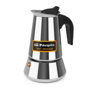 orbegozo kfi 460 cafetera de acero inoxidable resistente y versatil capacidad para 4 tazas apta para todo tipo de fuegos asa ergonomica maximo aroma lavavajillas