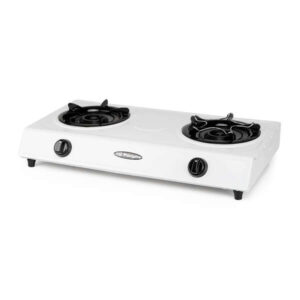 orbegozo fo 2600 hornillo a gas butano blanco encendido piezoelectrico dos quemadores de triple corona uso exterior combustible: gas butano/propano