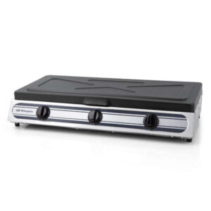 orbegozo fo 3510 hornillo a gas inoxidable compacto y seguro 3 quemadores encendido piezoelectrico para gas butano/propano
