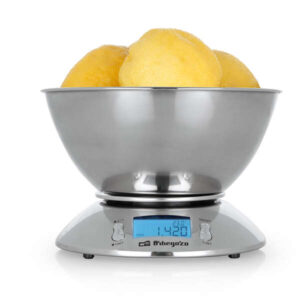 orbegozo pc 2011 peso de cocina electronico precision y facilidad en la cocina carcasa y bol de acero inoxidable pantalla retro iluminada