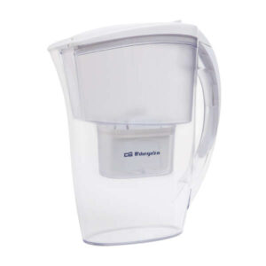 orbegozo jr 3025 jarra purificadora de agua tres cartuchos filtrantes capacidad total de 2.4 litros indicador de vida del filtro diseño ergonomico y practico