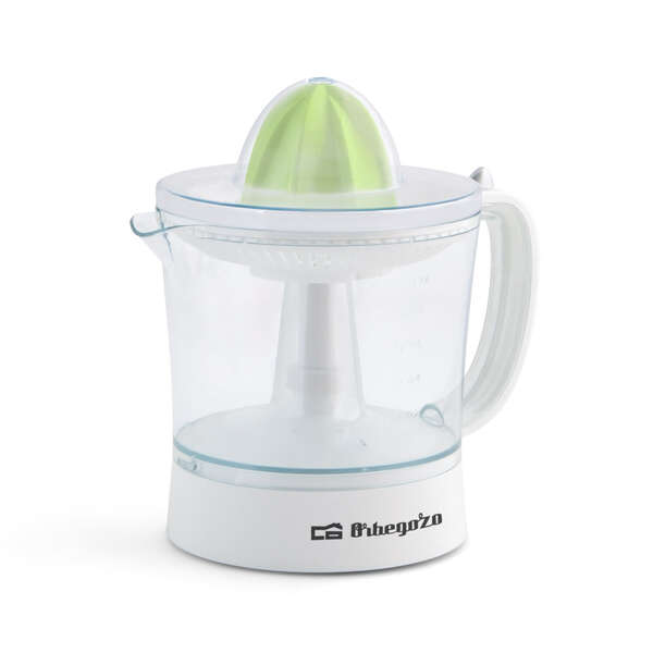 orbegozo ep 2210 exprimidor de zumo practico y potente potencia 25w capacidad 1 litro funcion automatica de giro y arranque regulador de pulpa accesorios lavables en lavavajillas