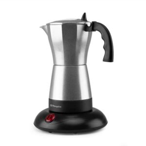 orbegozo kfe 660 cafetera italiana electrica comparte diversion con 6 tazas de cafe caliente en minutos potencia 480w apagado automatico tapadera con ventana base de toque frio y rotacion 360º